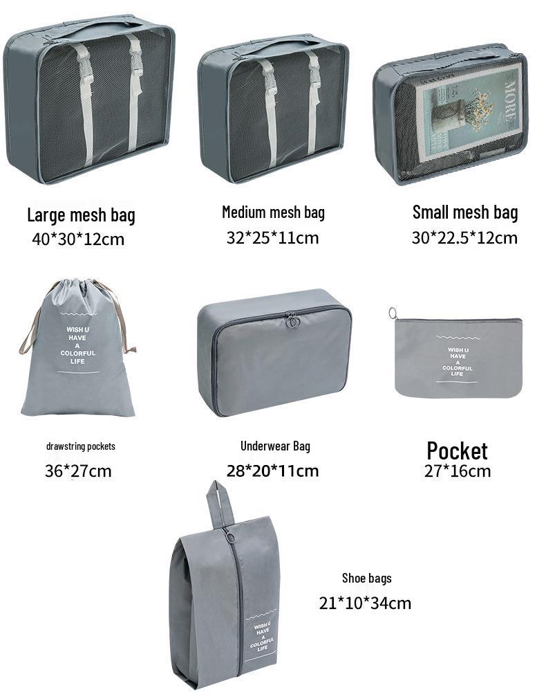 11-Piece Travel Organizer Set: Digital, Toiletry, Cosmetic, Clothes, Shoes, Dustproof Luggage Bags