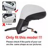 For Peugeot 207 308 2006-2012 Car Horn Rearview Side Mirror Cover Wing Cap Exterior Door Housing Shell ABS Trim Sticker