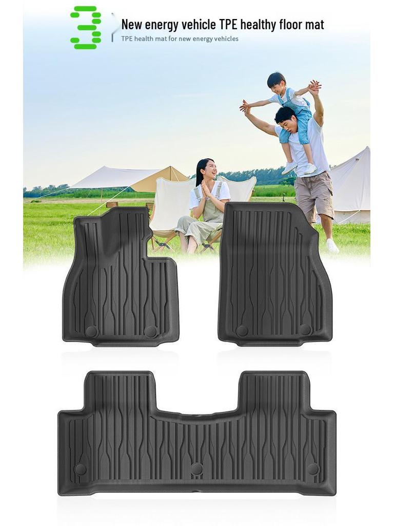 Eco-Friendly TPE Car Mats for BYD Hiace '07 - Full Set: Trunk & Backrest Mats