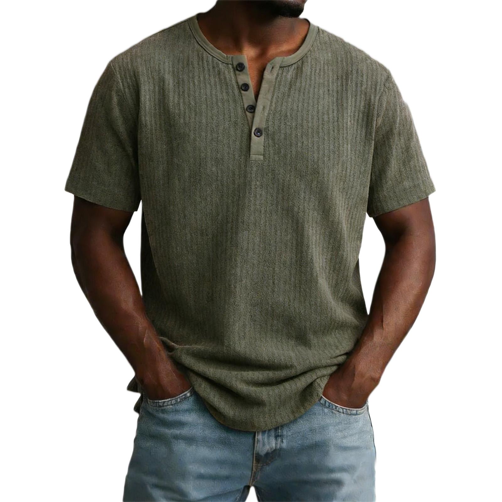 Men s Color Short Sleeve Tops Men s Casual Fashion Short Sleeve Tops L