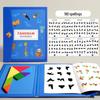 Grenzüberschreitendes magnetisches Holz-Tangram-Puzzle für Kinder - Lern-Puzzle für Erstklässler