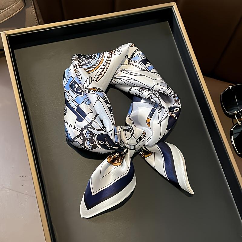 Four Seasons Print Small Headcloth Travel Square Scarf Fashion 70X70CM Satin Scarves Popular Beach Sunscreen Kerchief