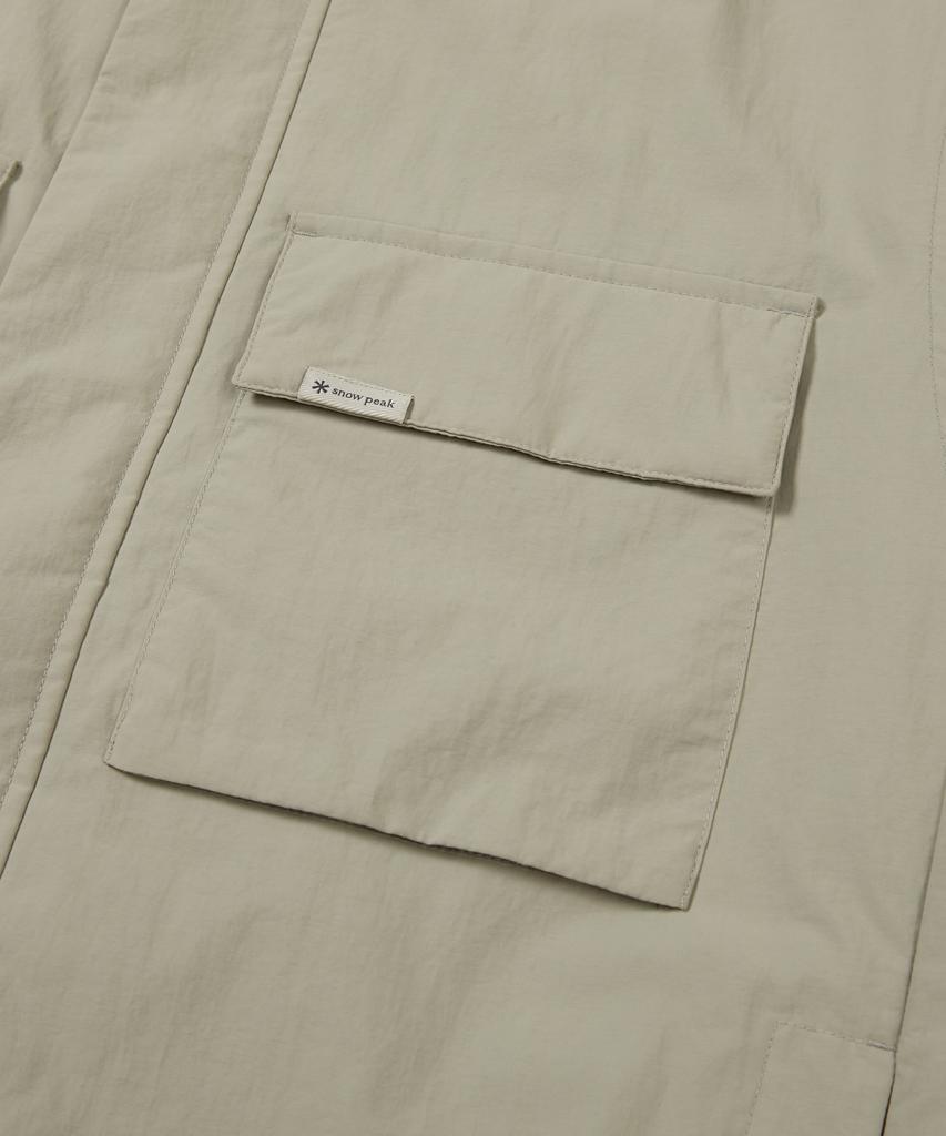 Snowpeak Apparel Cample Stand-Neck Windbreaker (S24Fmcwb14) Beige Gray