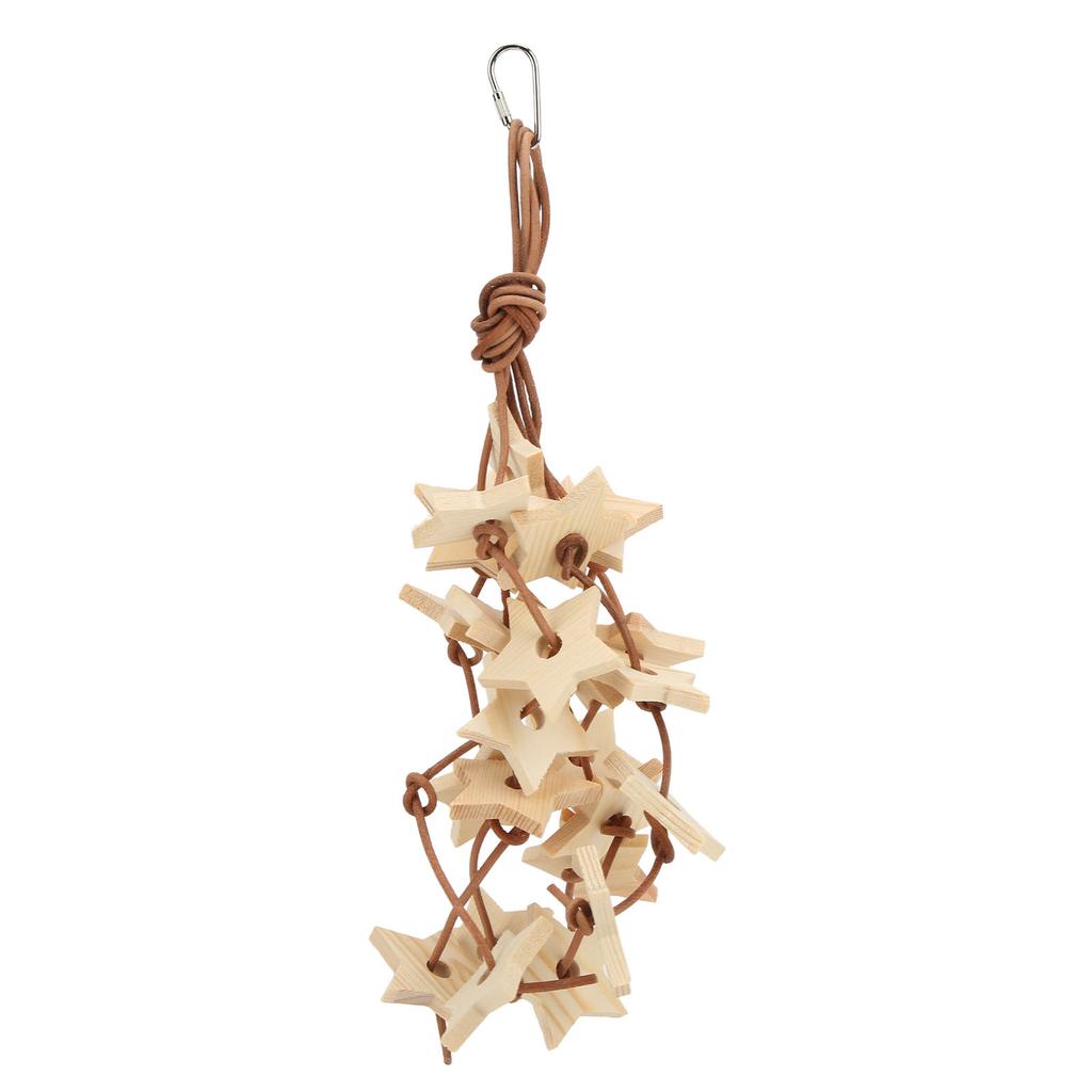 Bird Wood Star Toy Bite Resistant Parrot Wood Star Chewing Toy for Budgies Parakeet Cockatiel
