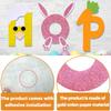Cartoon Adorable Bunny Easter Egg Door Sticker For Festive Home Decoration