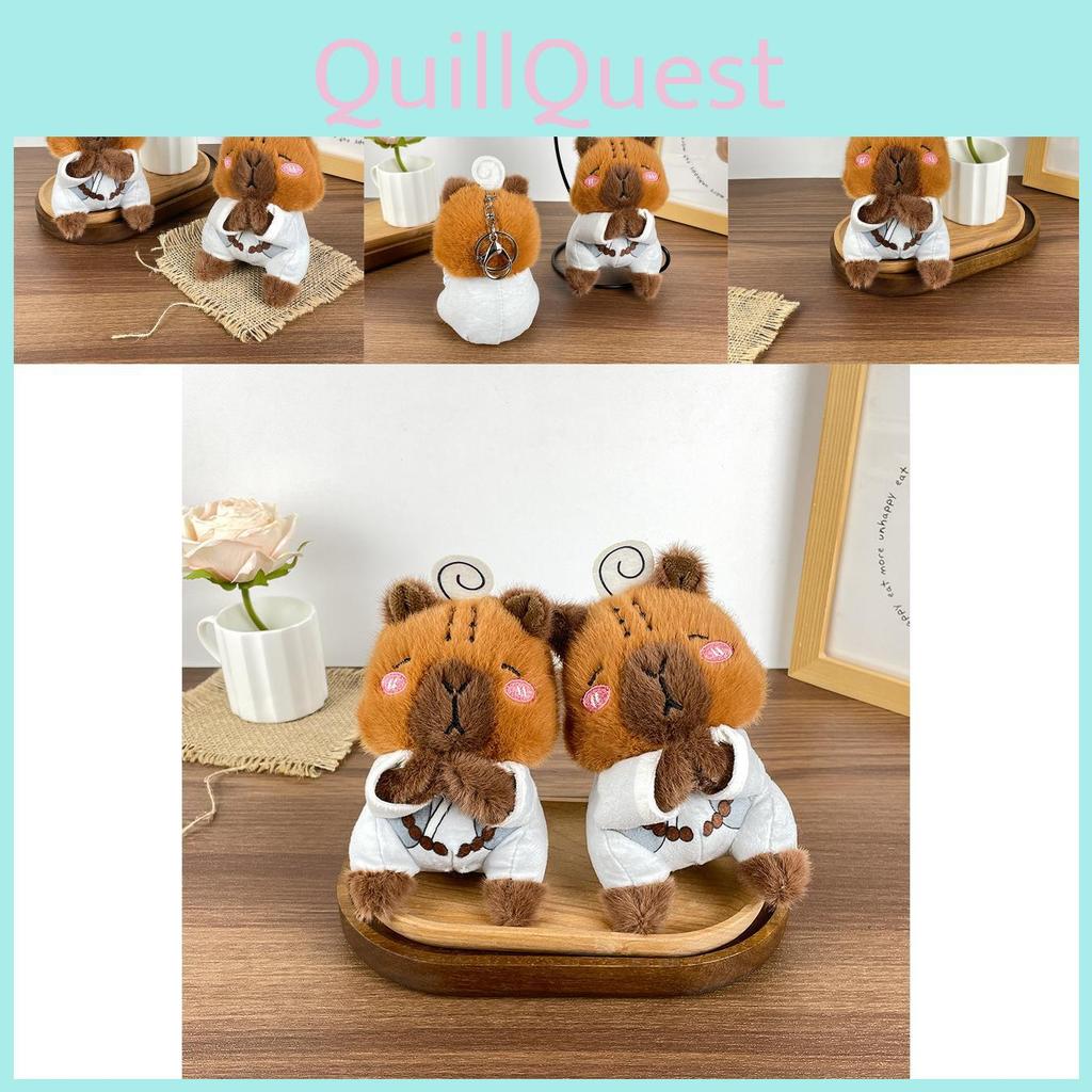 Captivating Plush Capybara Keychain Doll With Short Fur Perfect For Kids Adults And