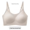 Women's Seamless Sports Bra: Thin Strap, Side Support, Anti-Sag, Fixed Cup, Plus Size, Large Bust, Beautiful Back Design