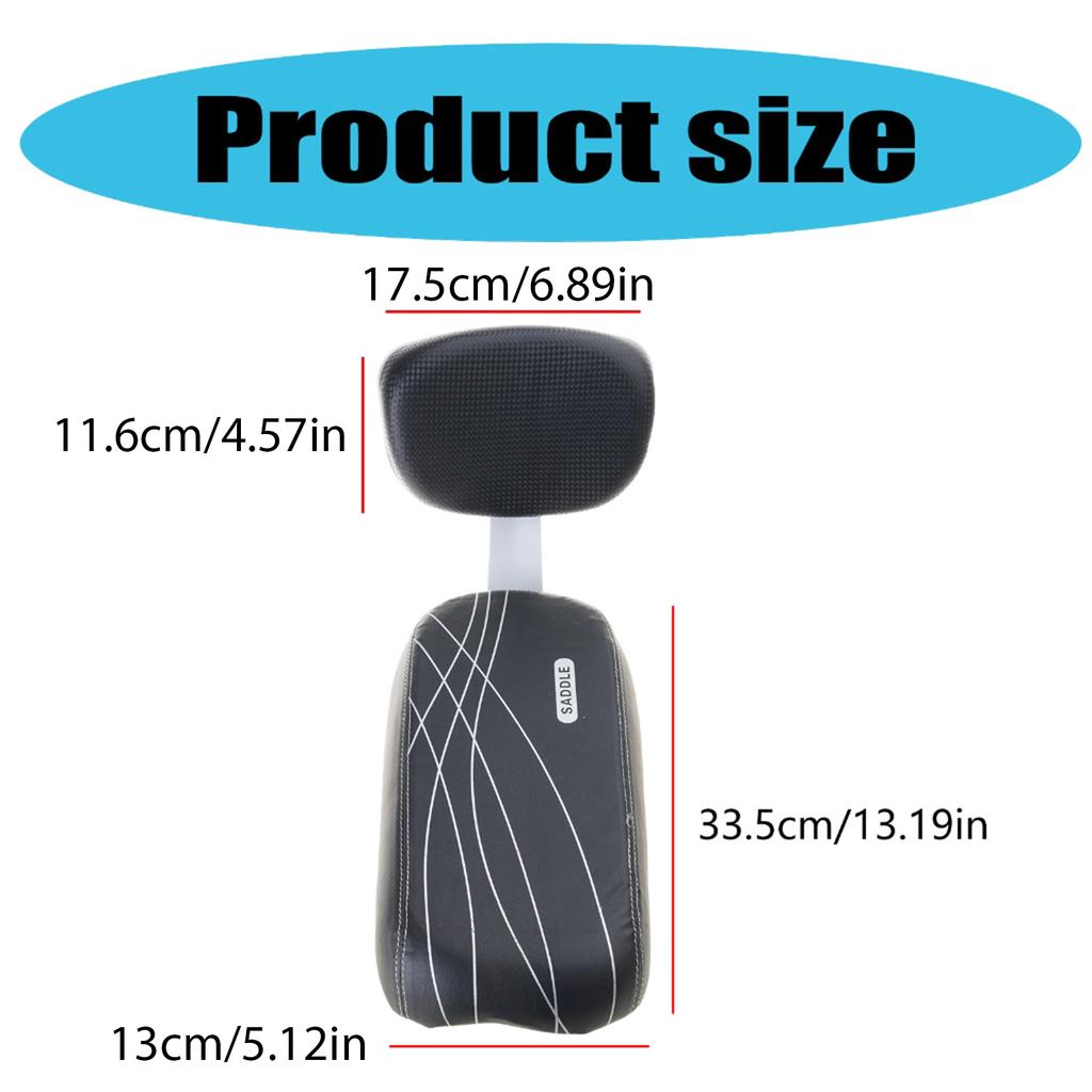 Bicycles Child Safety Cushion Rear Seats Cushion Back Seats Set Including Cushion Handrail Footrests Backrest Armrest