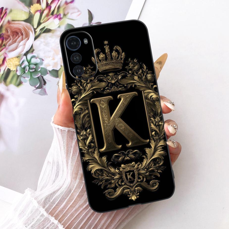 For Motorola Moto E32 Case MotoE32s Luxury Crown Letters Cover Soft Silicone Phone Case For Moto E32s MotoE32 s Back Cover Coque