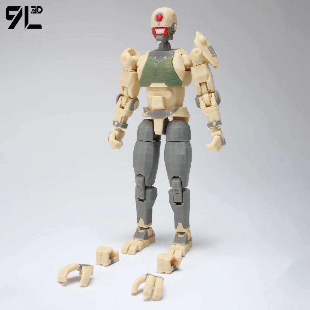9L3D Dummy13 Lucky13 Conquest Action Figure Invin-cible Model Full Body Movable Toy Multi-Jointed Movable Robot 3D Printed Decor