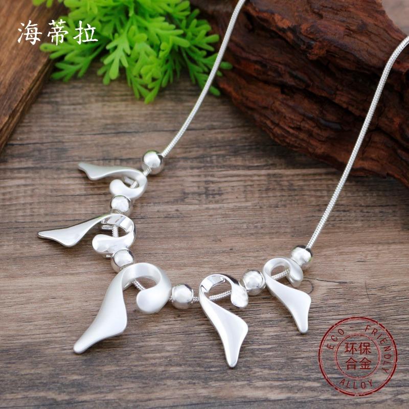New Hollow Irregular Water Drop Necklace Women's Creative Simplicity High Sense Geometric Water Drop Necklace
