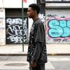 American High Street Oversize Long Sleeve T-Shirt Splash Ink Print Mock Two-Piece Cotton Blend Fall 2025