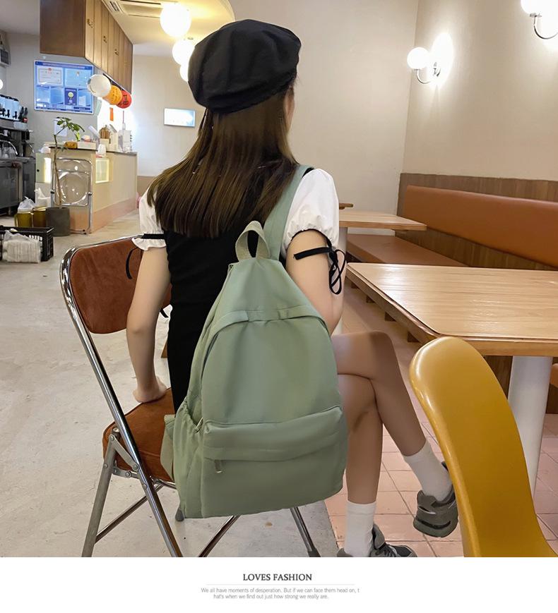 2023 Winter Women's Solid Color Casual Backpack - Large Capacity, Simple Design, Ideal for School and Travel