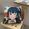 1pc Yoshiko Tsushima Anime Characters Pillow Case Fashion Square Pillowcase Bedroom Sofa Room Ins Decoration Leisure