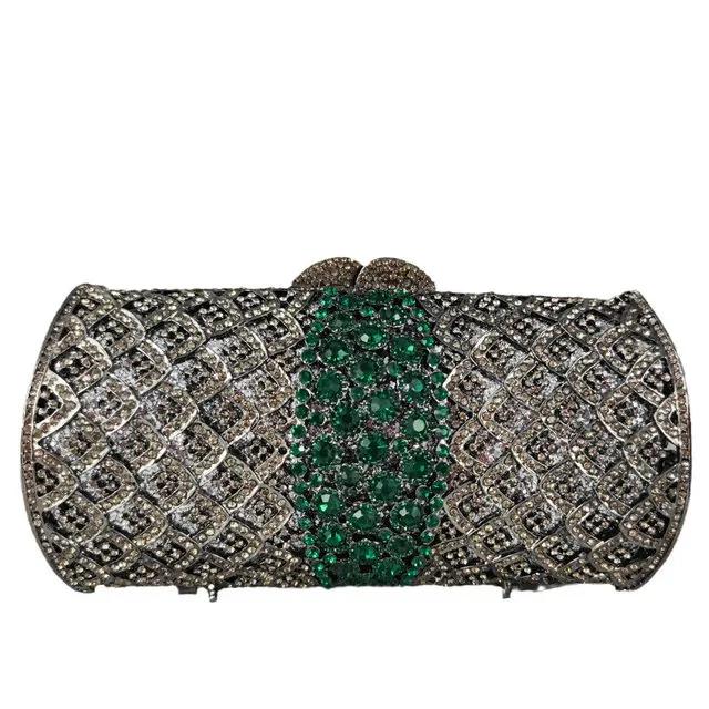 

Boutique De FGG (in stock) Women Crystal Clutch Evening Purses Bag Bridal Minaudiere Bag Wedding Party Rhinestone Handbags Mini Clutch