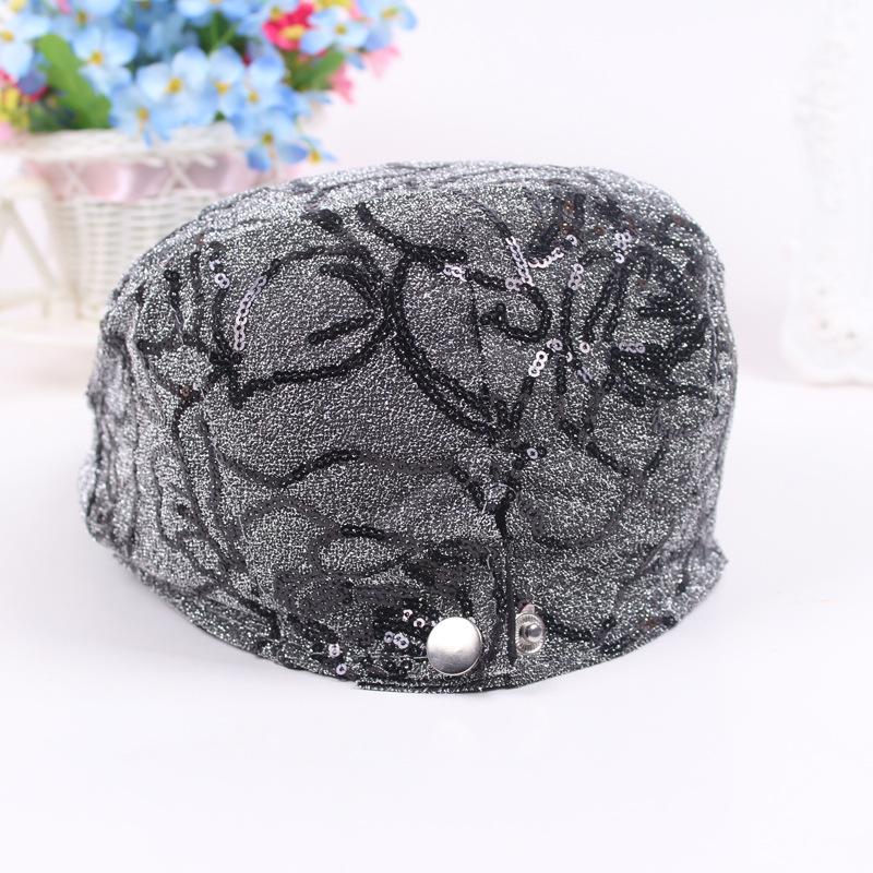 New Hat Ethnic Style Flower Fashion Beret Cap Men'S And Women'S Forward Hat