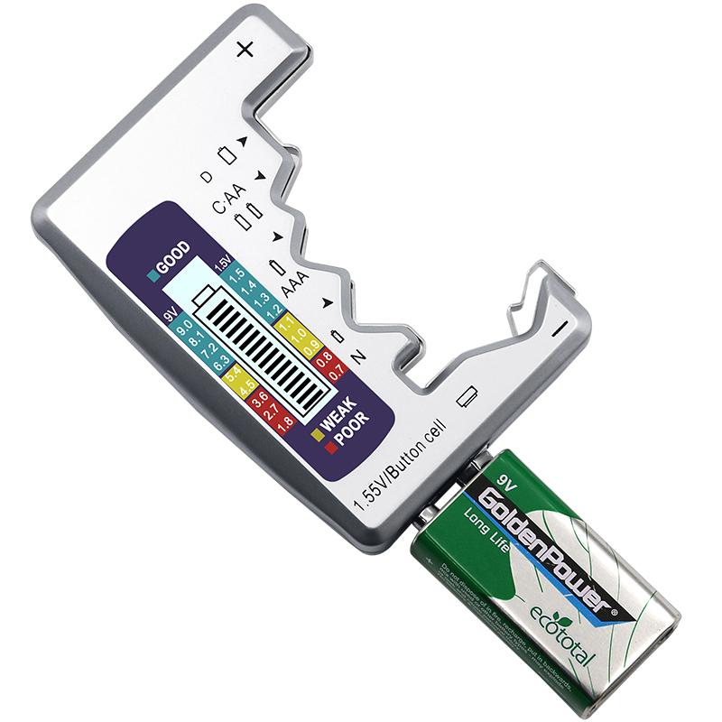 Digital Battery Tester Checker Battery Capacity Tester For C D 9V AA AAA 1.5V Lithium Battery Power Supply Measuring Instrument