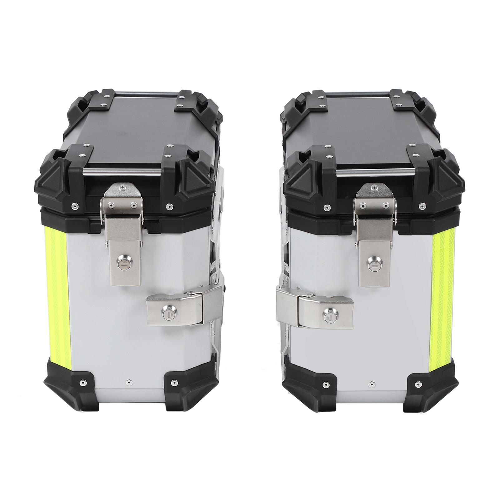 

Пара мотоциклетных боковых кофров 28 л водонепроницаемая из алюминиевого сплава жесткая боковая кофр-бокс с