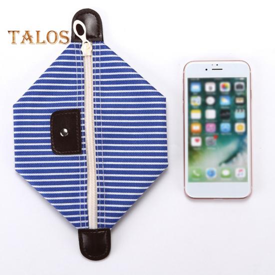 Pruhovaná kosmetická taštička Vodotěsná Skládací Velkokapacitní Zapínání na zip Tvar knedlíku Přenosný organizér na make-up na cesty Domácí úložiště