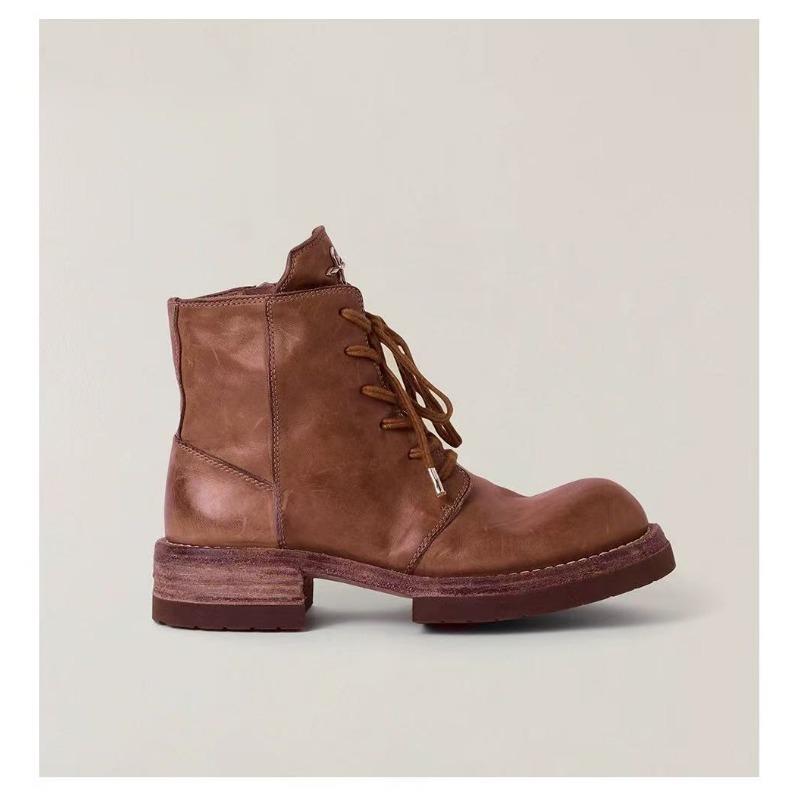 

SMF Wild Origins Handmade Goodyear Horse Leather Locomotive Boots SS002K/G Tooling Casual Lace-Up Boots 40