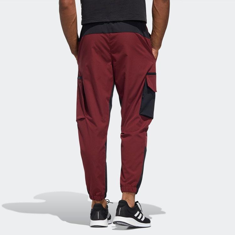 Adidas CNY Wvpnt Contrast Color Stitching Regular Fit Tapered Jogger Pants Men Red HC0263