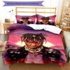 3pcs Juice WRLD Bedding Set Duvet Cover Closure Includes 1 Duvet Cover & 2 Pillowcases, Soft and Comfortable for All Seasons.