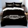 Los Angeles Kings Logo Design Print Bedding Set Duvet Cover Pillowcases (1* Duvet Cover 2* Pillowcases Do Not Include Comforter)