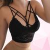 Women Bra Lace Cross Straps Underwear Sexy Sling Vest Brassiere for Wedding Night