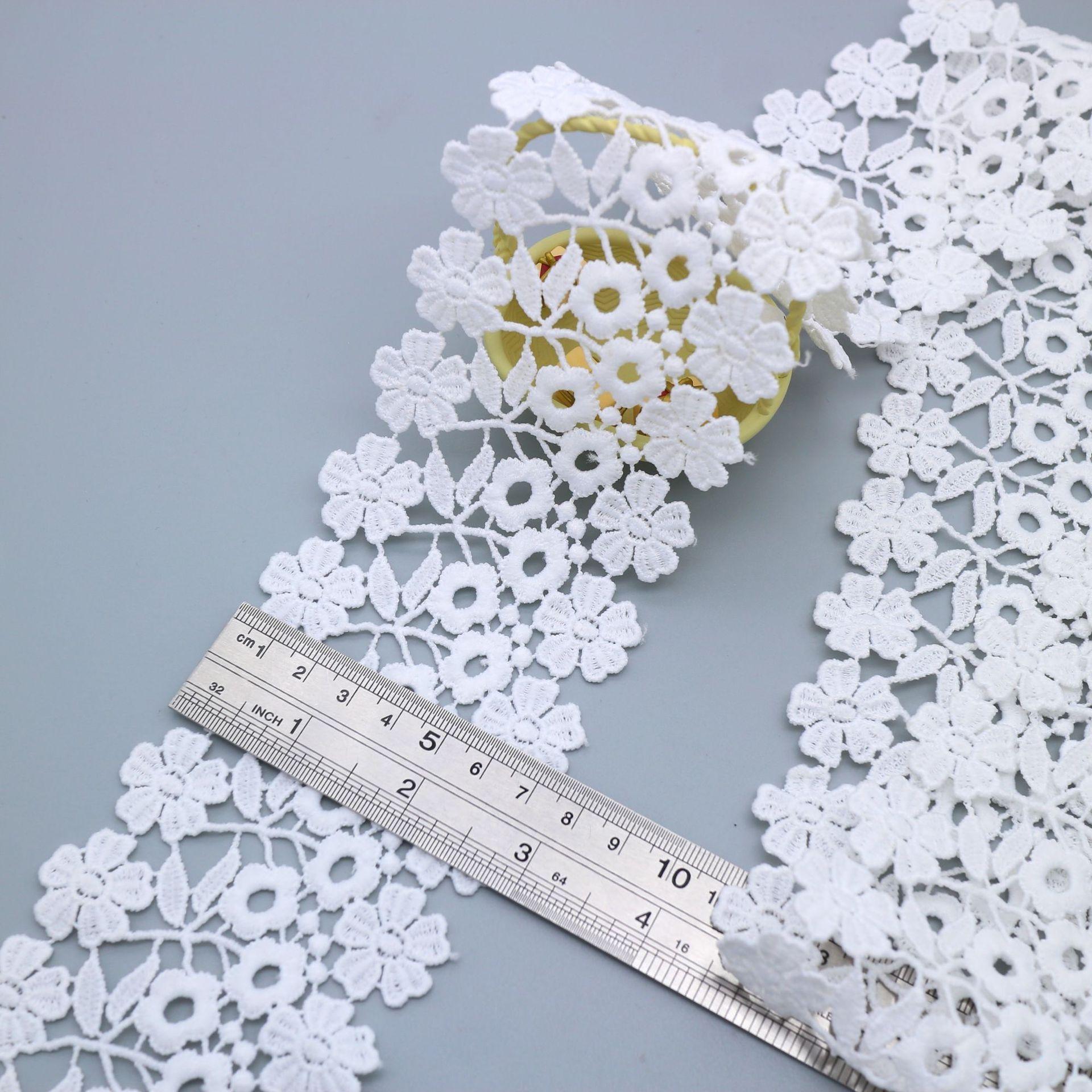 Вышивка Водорастворимое Молочный Шелк Лолита Кружево Ажурное Двустороннее Кружево, Неэластичное Кружево Бабочка Цветок Магазин Аксессуаров WM2734