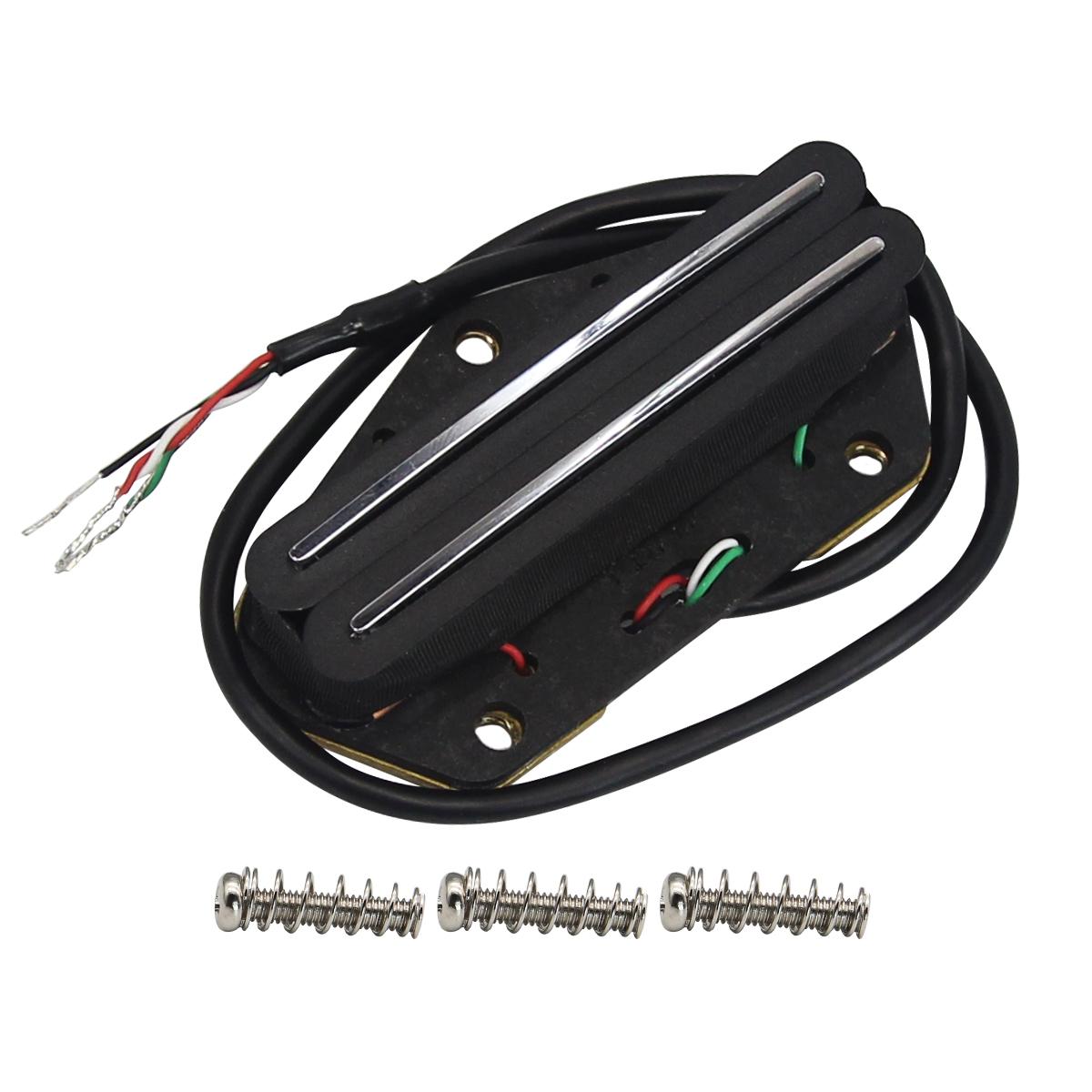 FLEOR Alnico 5 Hot Dual Rails Pickup Guitar Mini Humbucker Bridge Pickup fit for TL Guitar,6K/9K/12K Option