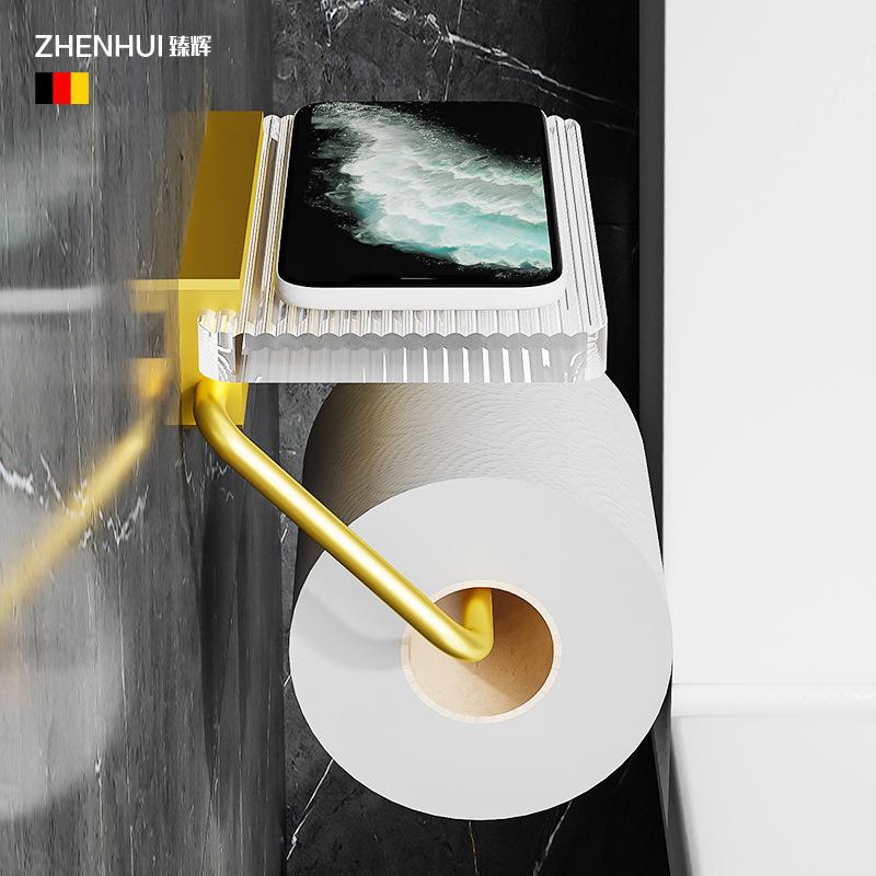 New acrylic bathroom rack toilet non-punching bath towel rack wall-mounted light luxury towel rack single rod