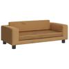 Brown Dog Bed with Extension 100 X 50 X 30 Cm Velvet