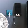 Plugg Ledning Sokkel Holder Krok Plugg Kabel Organizer for Stue Arbeidsrom Kjøkken Toalett Vaskerom Kontorpult Strøm USB Kroker
