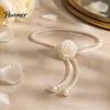 Elegant Flower Waistband Camellia & Faux Pearl Waist Belt for Women, Adjustable Belt, Accessory Chain, Wedding Dress Bridal Party Daily Wear Fashion