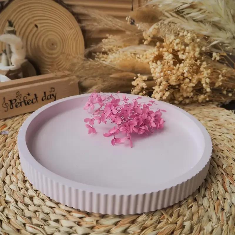 DIY Resin Silicone Mold Striped Circular Cut Vase Moon Candle Water Drop Shaped Storage Box Ornament Handicrafts Decoration Kit