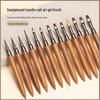 Japanese Sandalwood Handle Nail Art Brush Set: Flower, Line Drawing, Blending & Gel Polish Brushes. Ideal for Nail Salons.