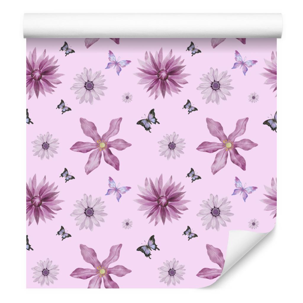 Lavender and Purple Flowers Wallpaper for Living Room and Bedroom 50x1000