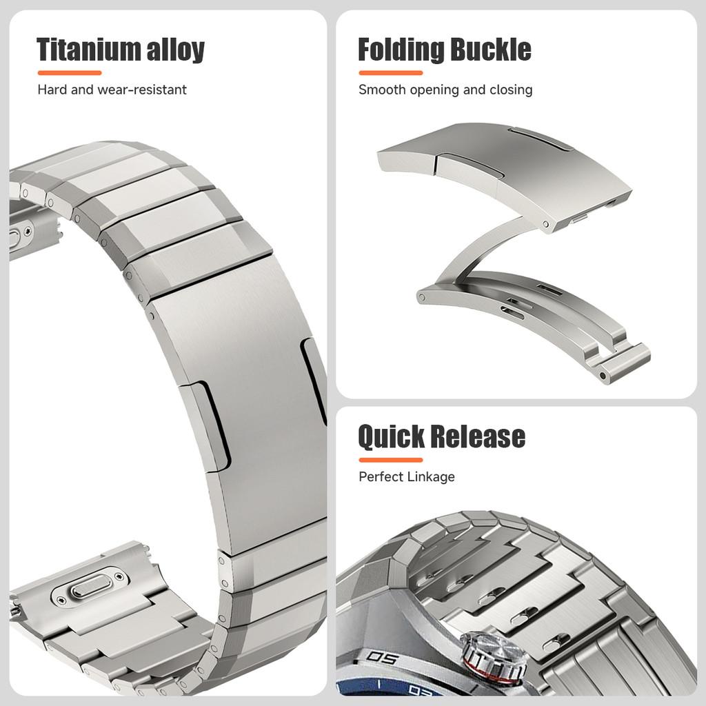 No gap titanium alloy metal strap for Huawei Watch GT 6 Pro 46mm strap for Huawei Watch GT6 Pro only Quick-release watch strap