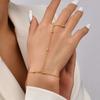 Hand Chain Bracelet Ring Bracelet Hand Chain  Gold Bracelets for Women Finger Chain Bracelet with  Set for Women