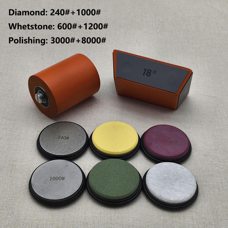 Rolling Knife Sharpener For Straight Edge Knife Sharpener Kit Four Angle Degree Magnetic Angle For Kitchen Knives Whetstone Set