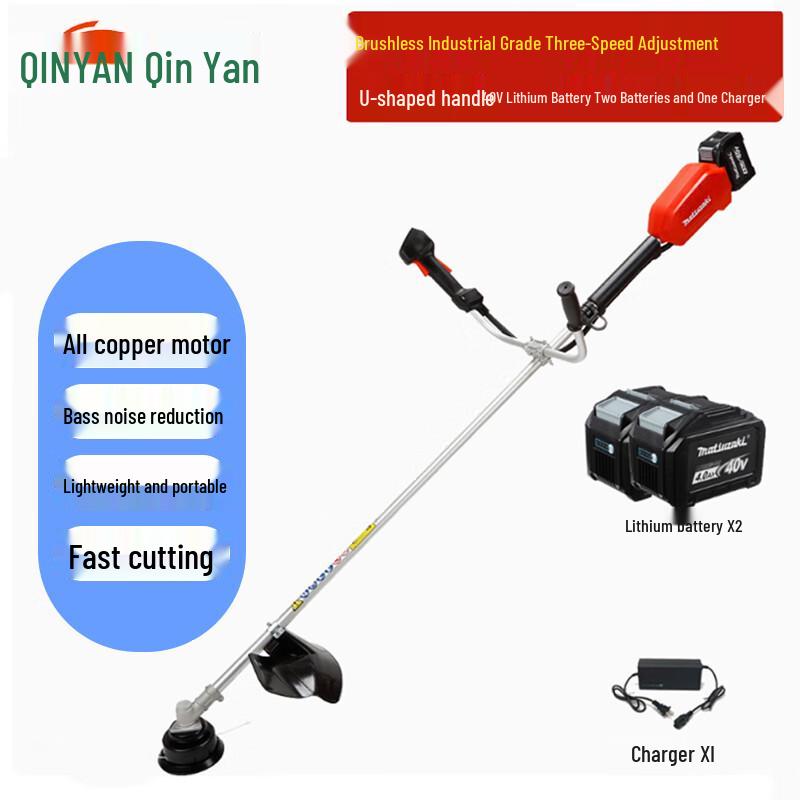 Qinyan Cordless Electric Grass Trimmer CN Plug (adapter Included)