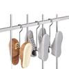 Outdoor Balcony Shoe Drying Rack with Hook for Bathroom, Sandals, and Dormitory Storage.