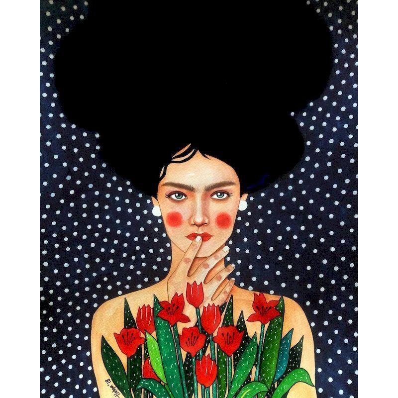 GATYZTORY 60X75cm Painting By Numbers Girl DIY Picture Paint By Number Figure Drawing On Canvas HandPainted Art Home Decor