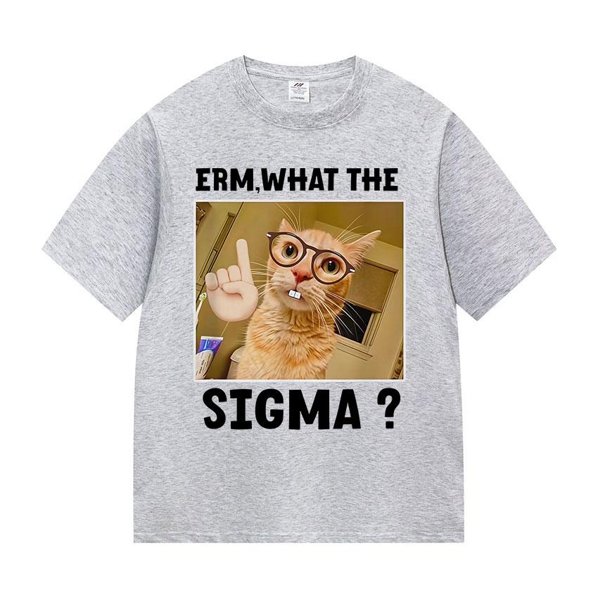 Erm What The Sigma Funny Cute Meme Graphic T Shirt Unisex Unisex Fashion Oversized T Shirts Humor Style Short Sleeve Tops Tshirt
