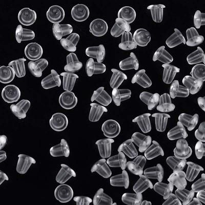 Tappo posteriore per orecchini in gomma morbida 4x4mm per orecchini a bottone Gioielli fai-da-te Realizzazione di accessori per orecchini