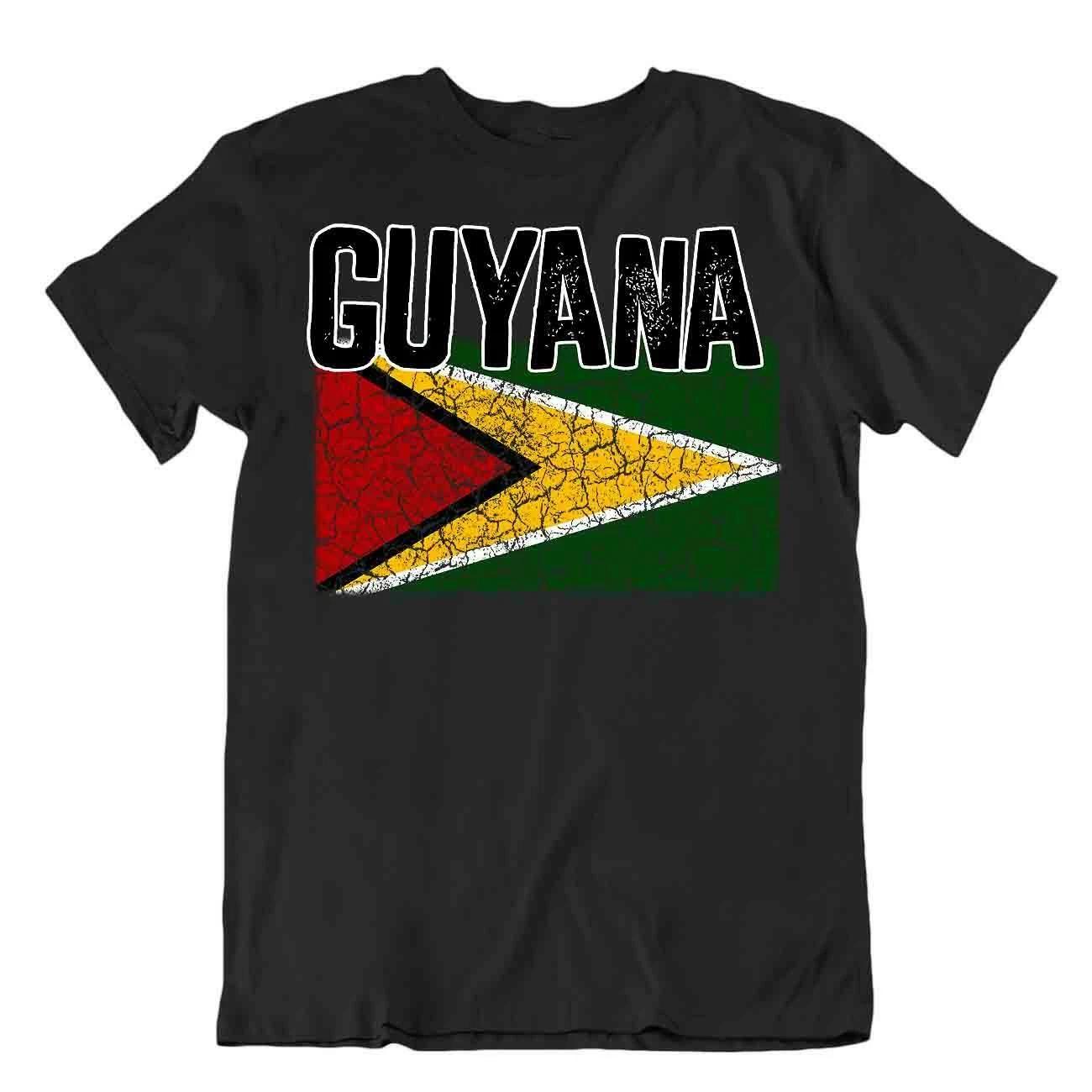 Flag T-Shirt Guyana Fashion Country Souvenir Gift Tee Pride logo S
