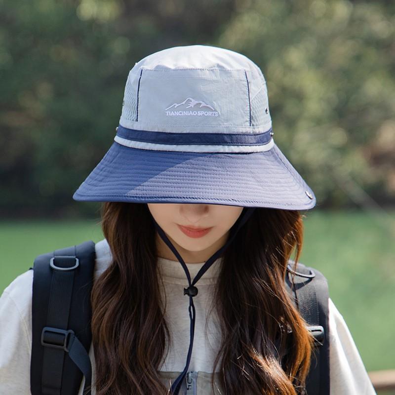 

Big brim western denim sun hat quick drying waterproof anti-ultraviolet bucket hat tide One size fits all