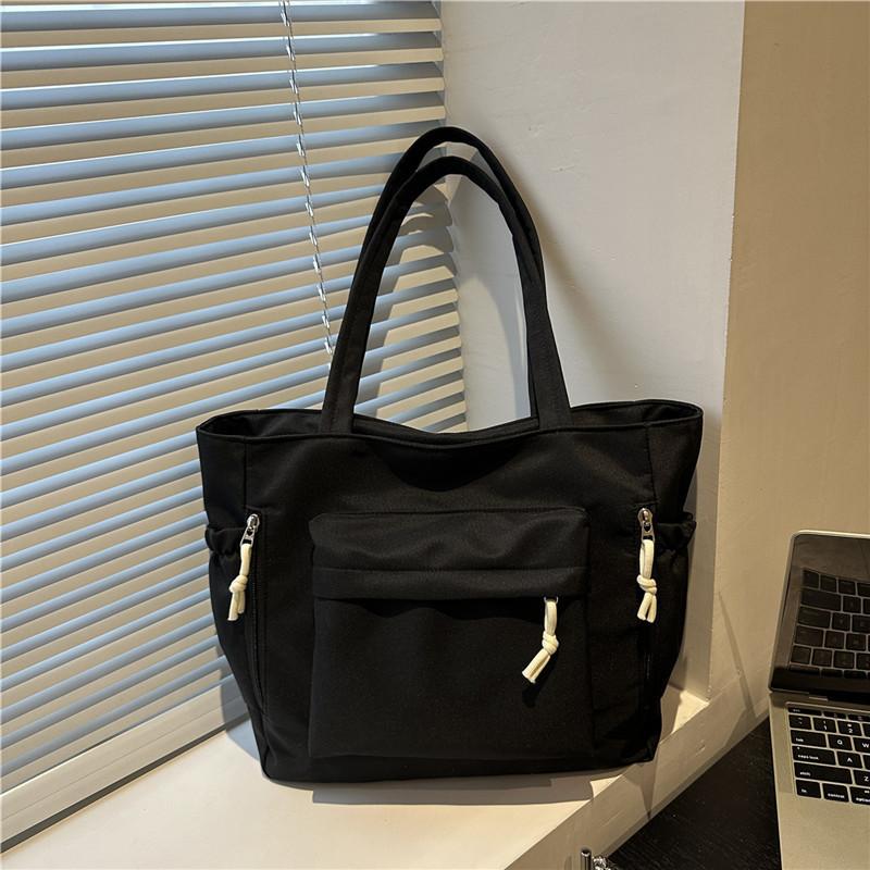 

New bag women s casual versatile nylon canvas dumpling bag shoulder portable dual-purpose bag commuter messenger bag чёрный