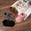 Autumn/Winter Non-Slip Lace-Up Baby Boots with Rubber Sole