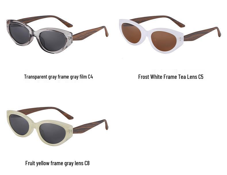 25 New Retro Small Frame Cat Eye Sunglasses for Women - High-End Anti-UV Fashion, Polarized, Trendy Street Style